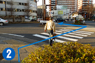 横浜市営地下鉄線「高島町」駅から当院までの道順2